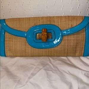 Summertime Woven Rafia Boho Clutch ☀️ 🏝